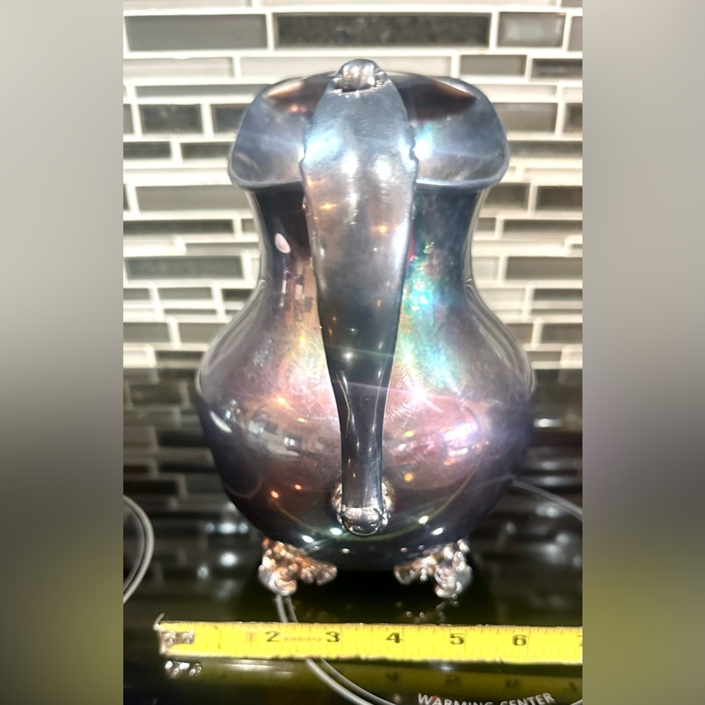 VTG Old English by Poole Silver-Plated Claw Footed Pitcher 5008 - Picture 9 of 12
